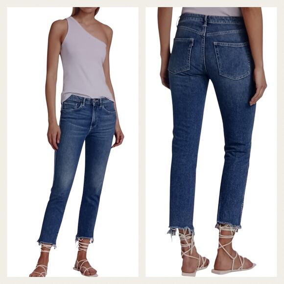J1125 GUC $265 3 x 1 Distressed Hem Jeans size 29 - Picture 1 of 9